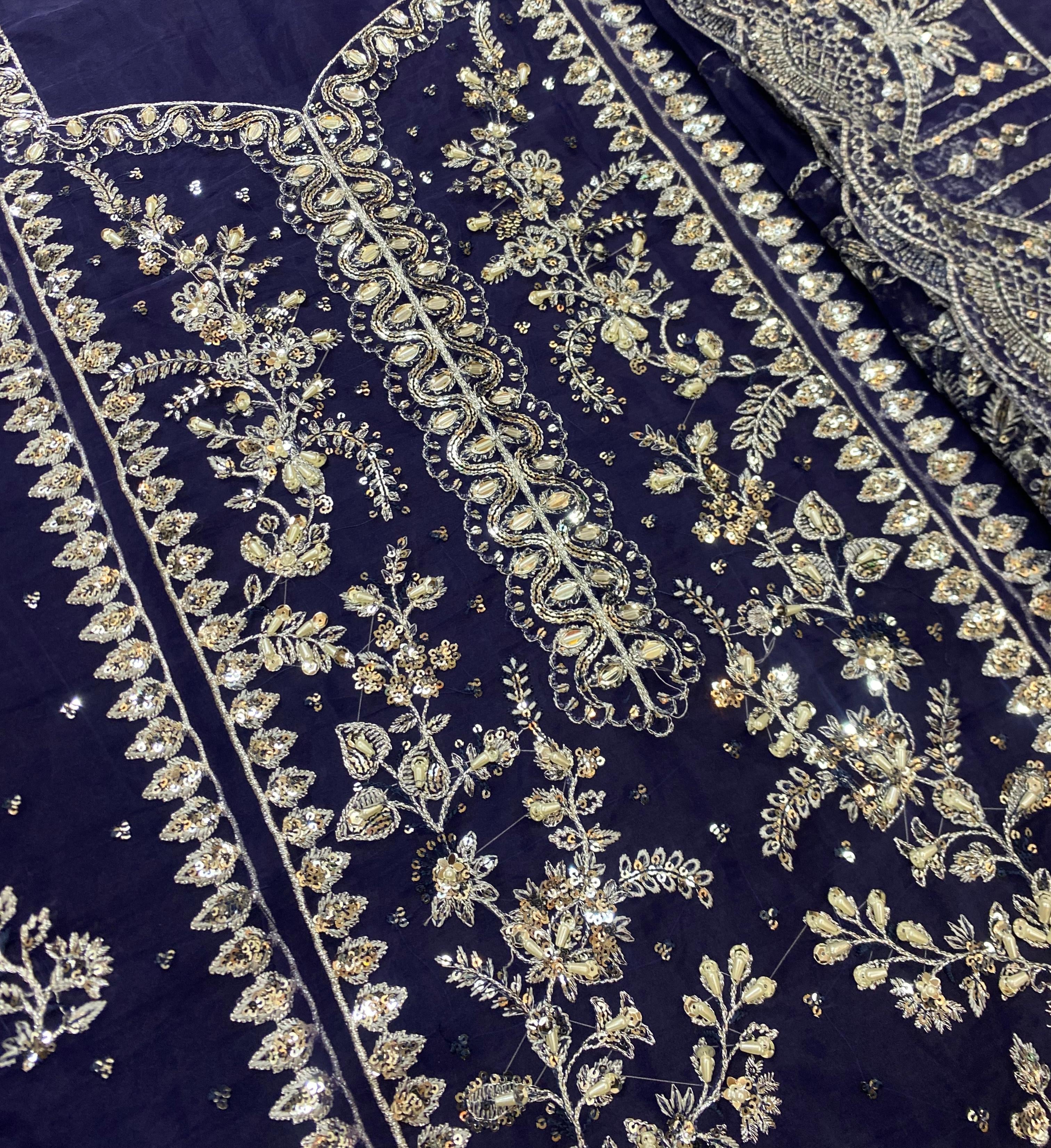 Gulaal Chiffon Suit-Replica Suits-Replica Zone