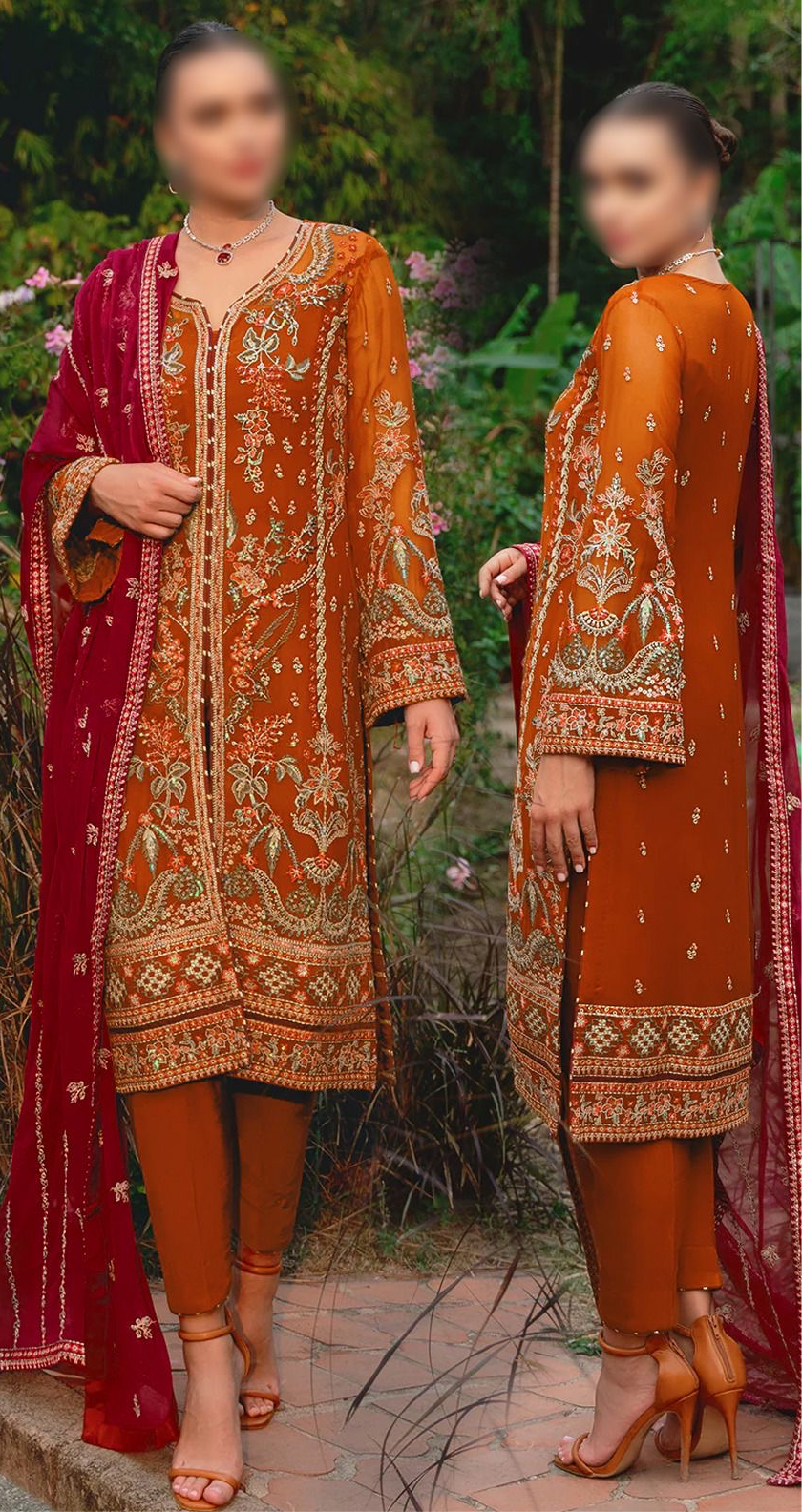 Gulaal Chiffon Suit-Replica Suits-Replica Zone