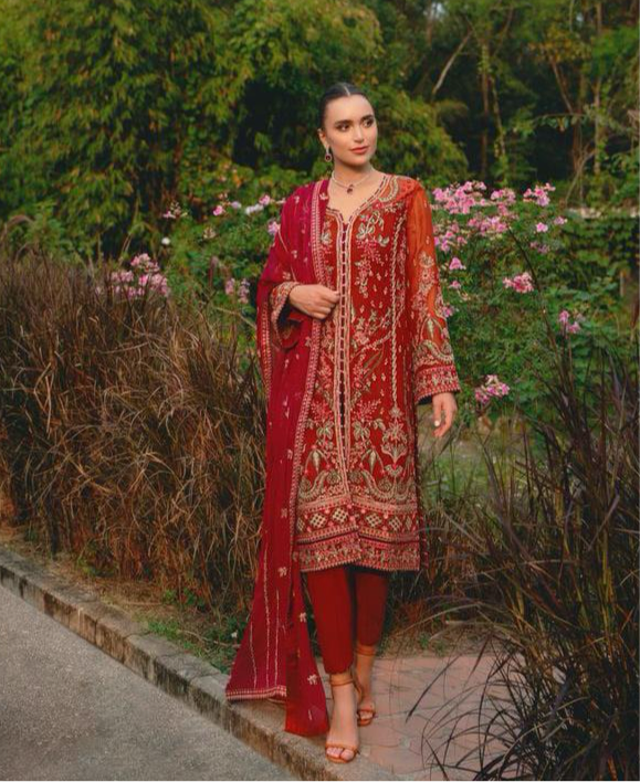 Gulaal Chiffon Suit-Replica Suits-Replica Zone