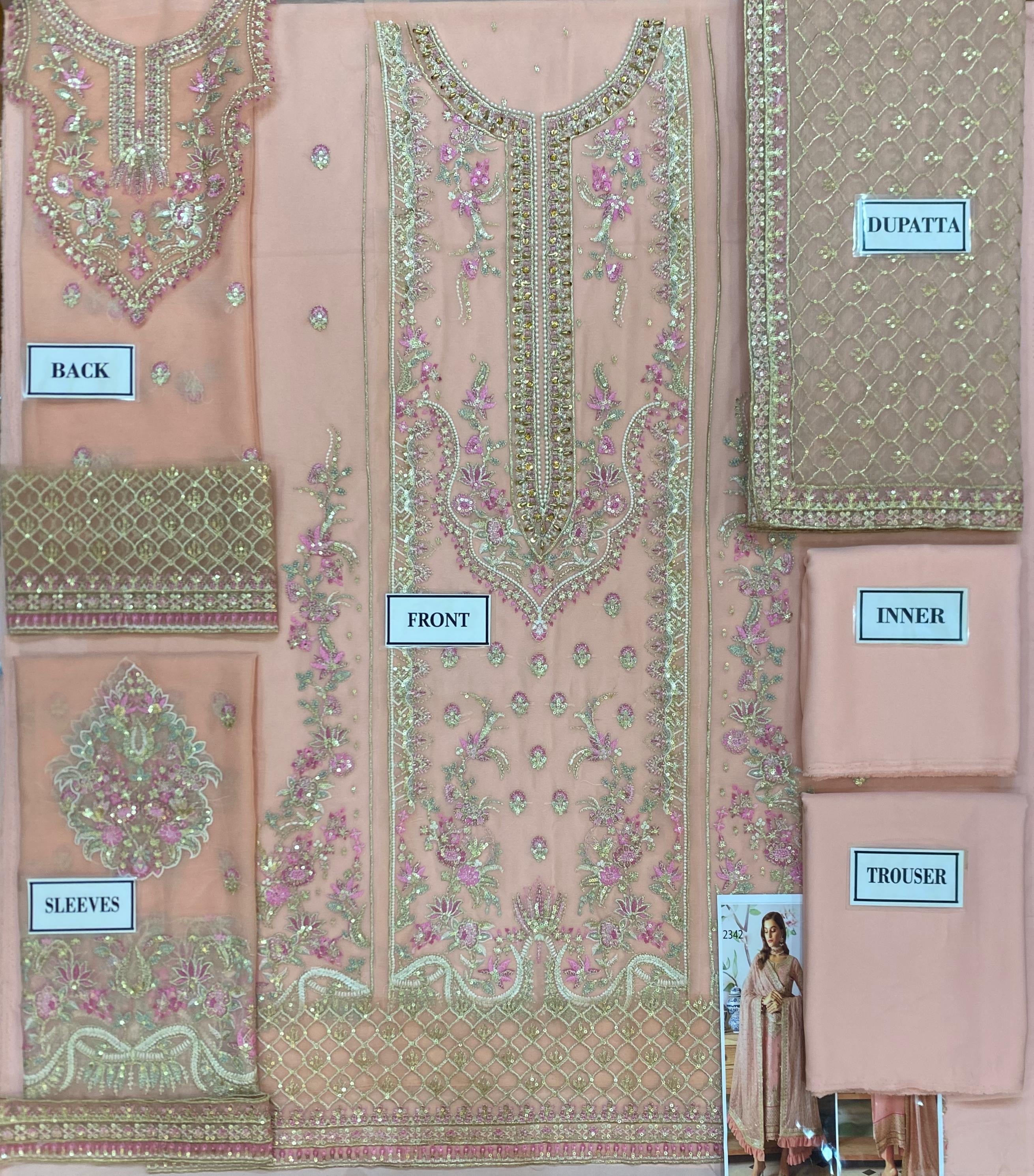 Gulaal Chiffon Suit-Replica Suits-Replica Zone