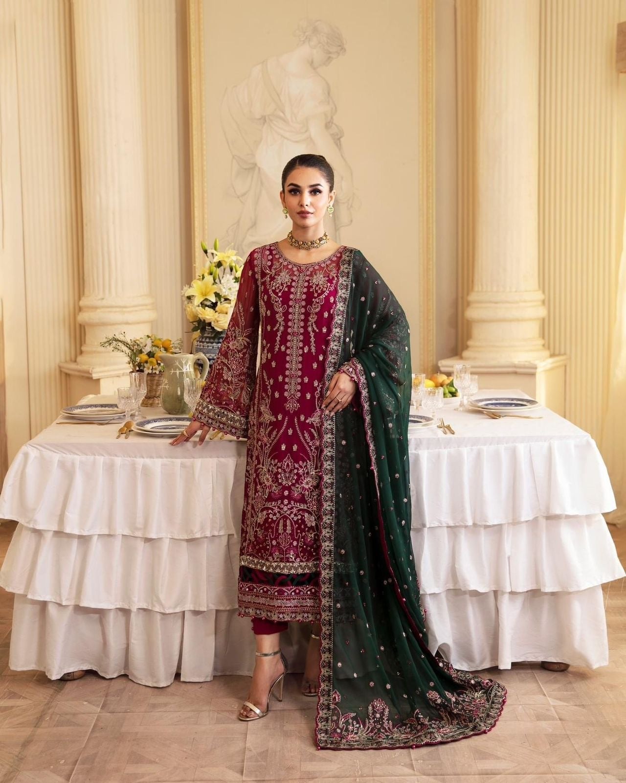 Gulaal Chiffon Suit-Replica Suits-Replica Zone