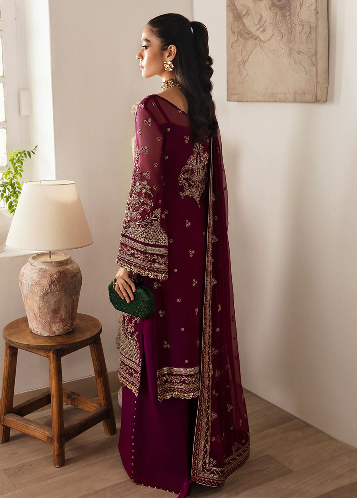 Gulaal-Maroon-Chiffon-Replica Zone