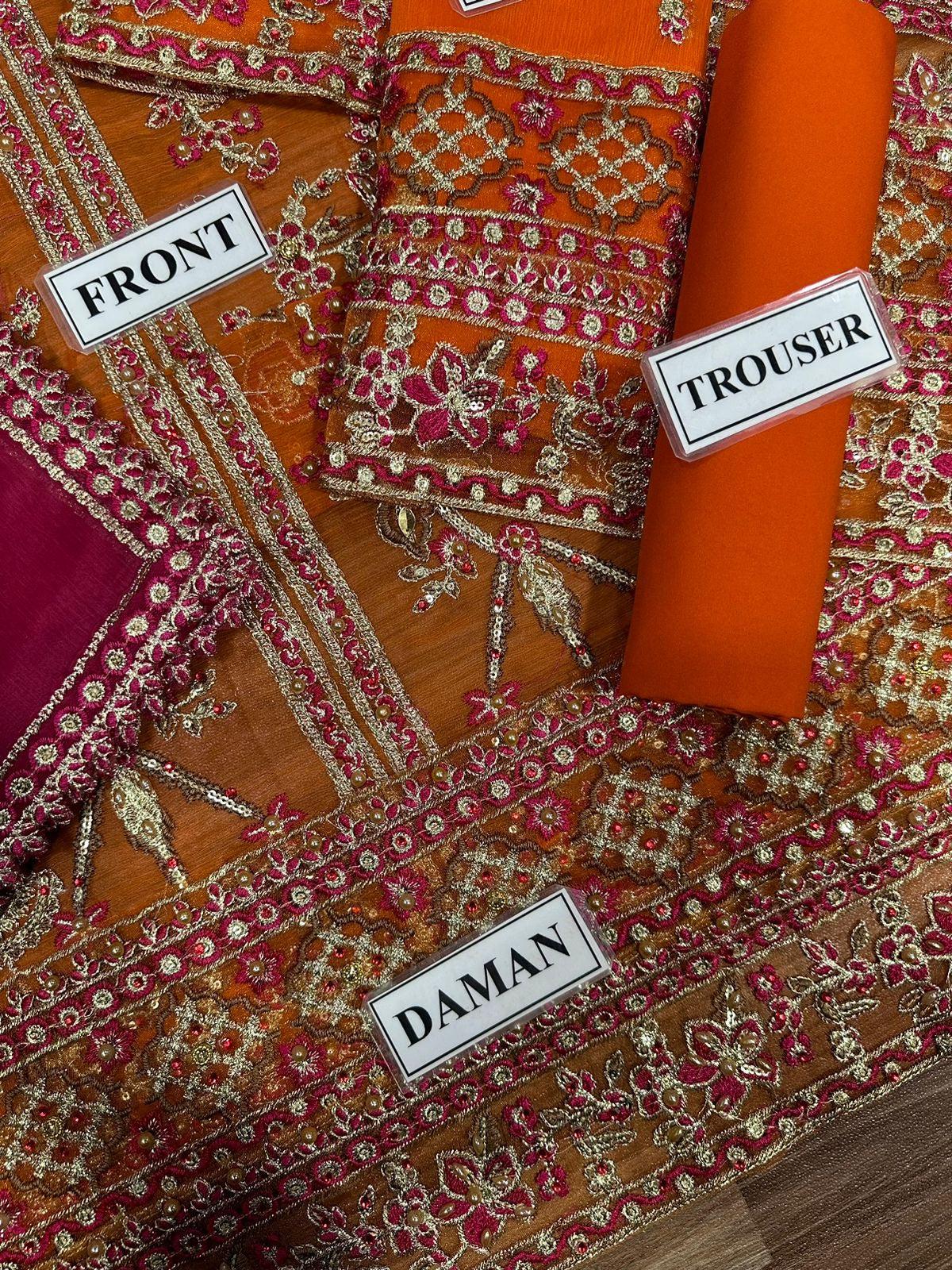 Gulaal-Orange-Chiffon-Replica Zone