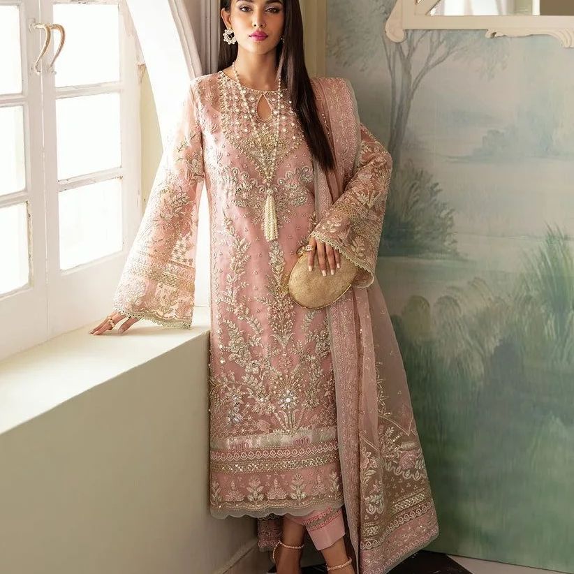 Gulaal Organza Suit-Replica Suits-Replica Zone