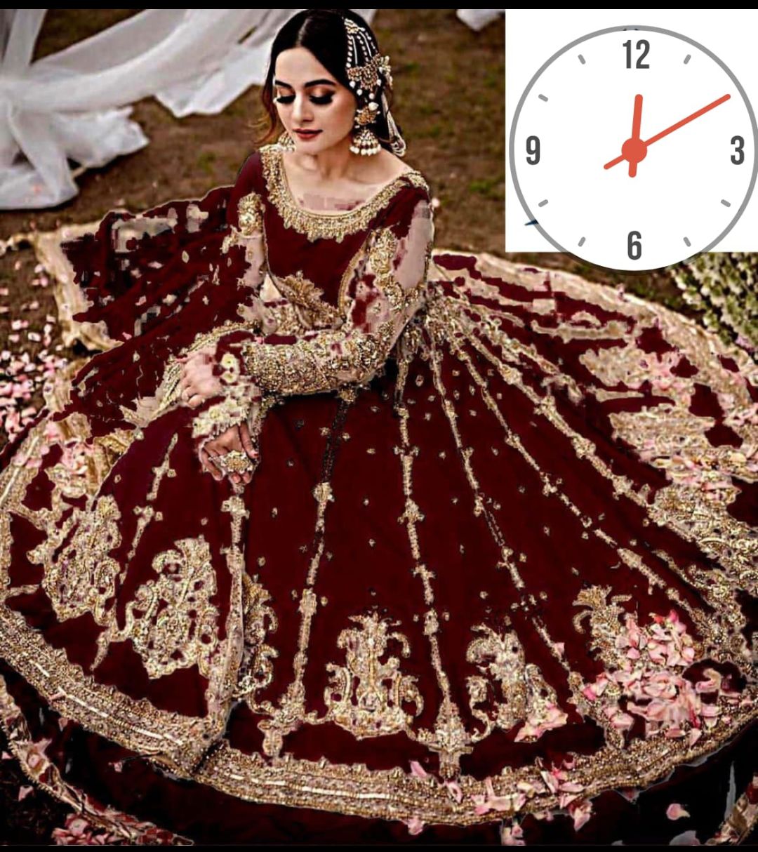 Hira Mani-Maroon-Net-Replica Zone