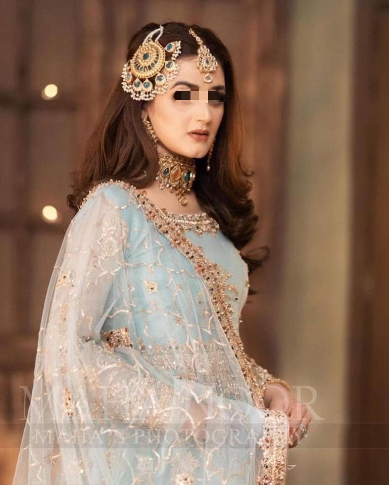 Hira Mani Net Frock-Bridal Suits-Replica Zone