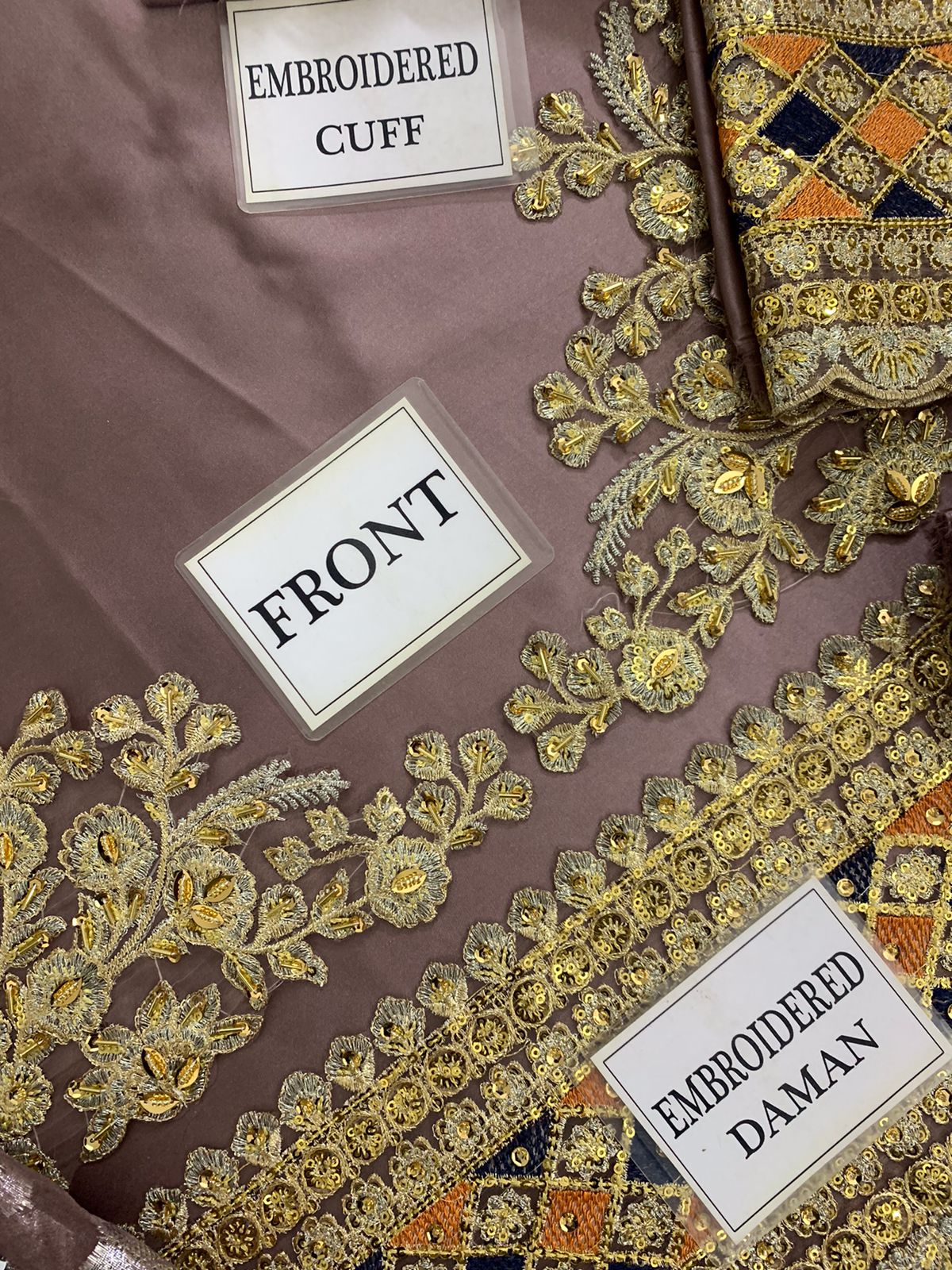 Hussain Rehar Silk Suit-Replica Suits-Replica Zone