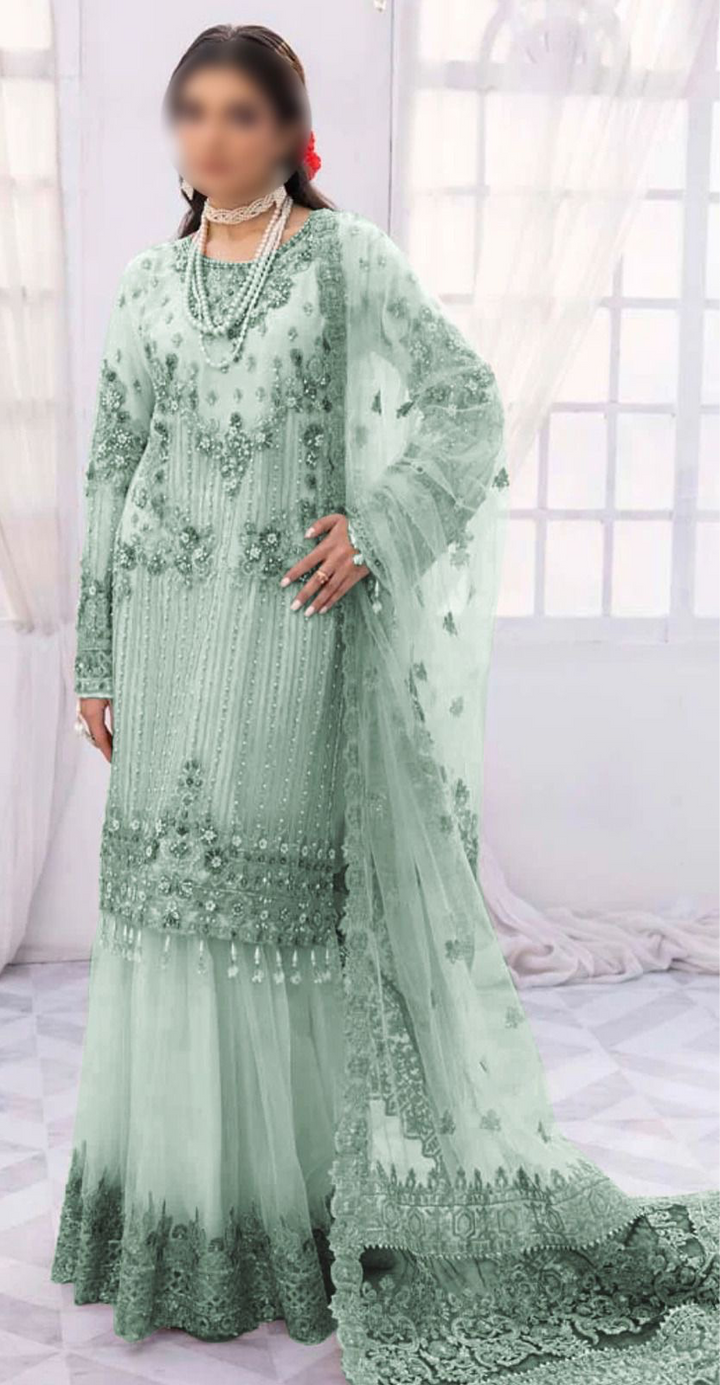 Imrozia Net Bridal Suit-Bridal Suits-Replica Zone