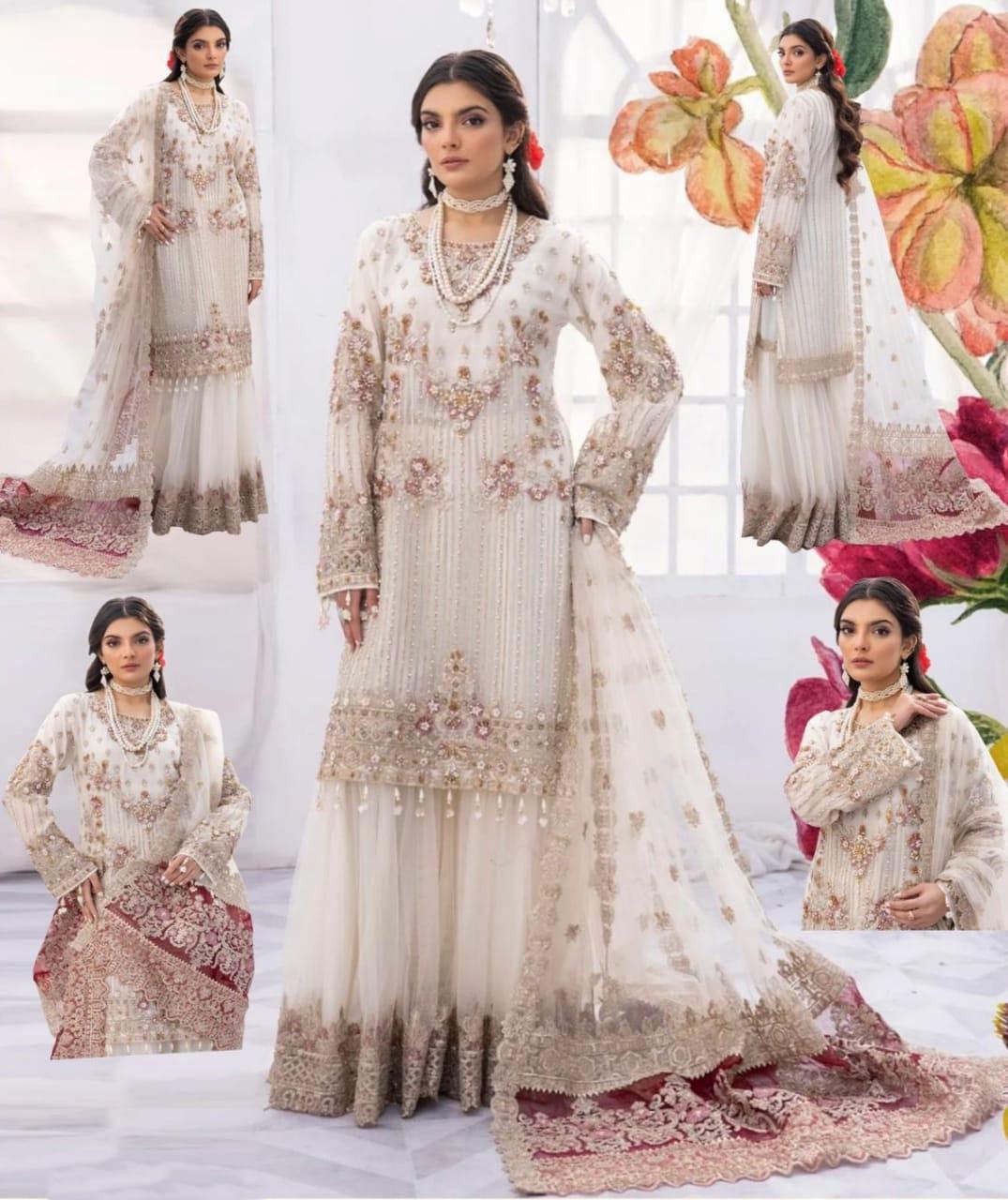 Imrozia Net Bridal Suit-Bridal Suits-Replica Zone