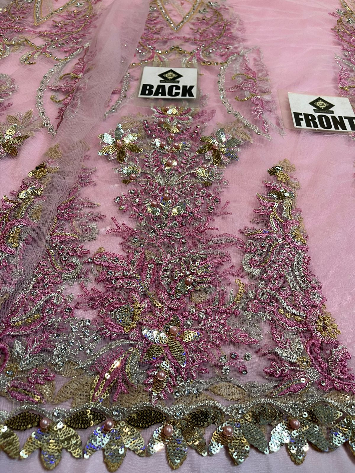 Imrozia Net Frock-Bridal Suits-Replica Zone