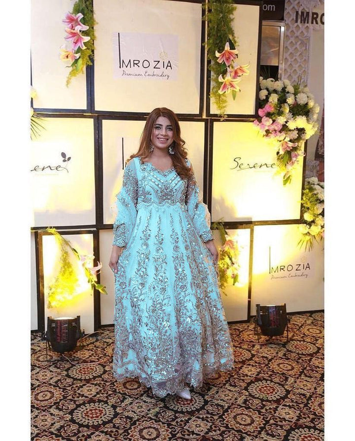 Imrozia Net Maxi-Bridal Suits-Replica Zone