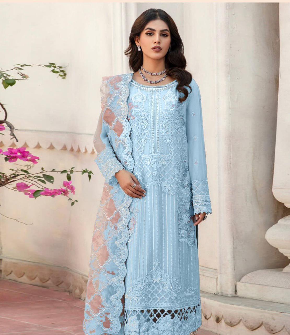 Imrozia Organza Suit-Replica Suits-Replica Zone