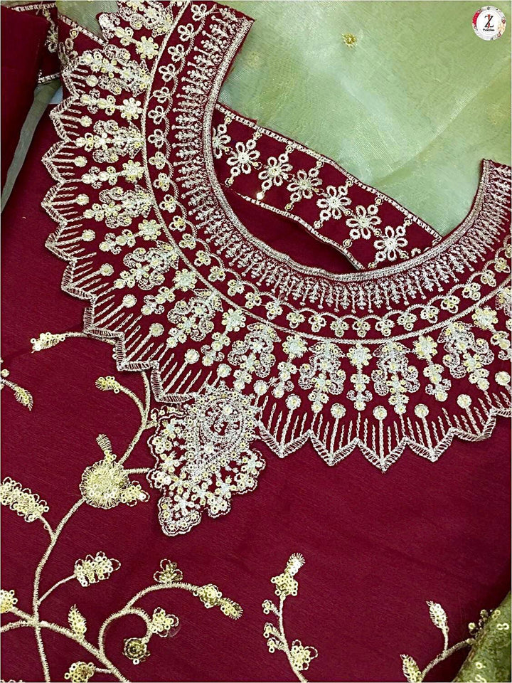 Indian Chiffon Bridal Suit-Bridal Suits-Replica Zone