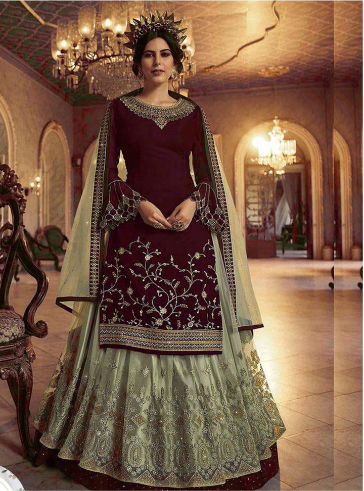 Indian Chiffon Bridal Suit-Bridal Suits-Replica Zone