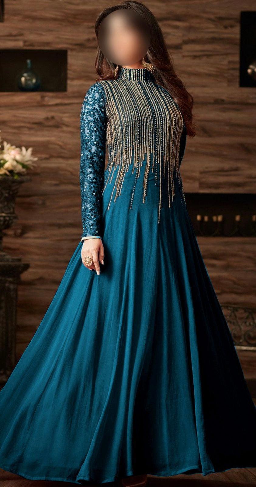 Indian Chiffon Maxi-Bridal Suits-Replica Zone