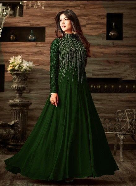 Indian Chiffon Maxi-Bridal Suits-Replica Zone