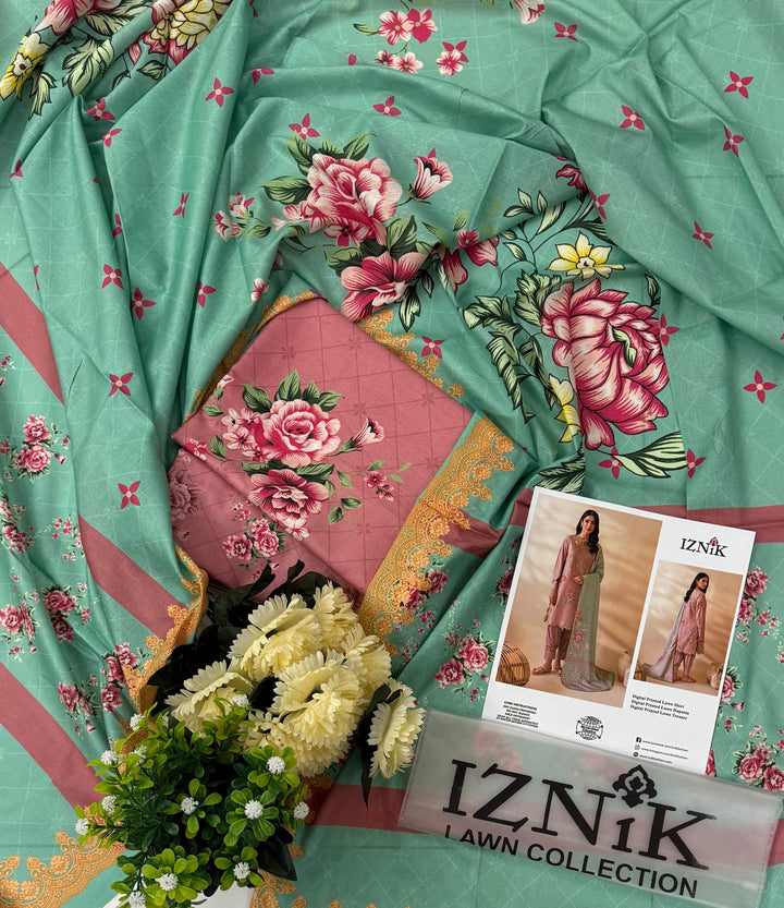 Iznik Lawn Suit-Sale Suits-Replica Zone