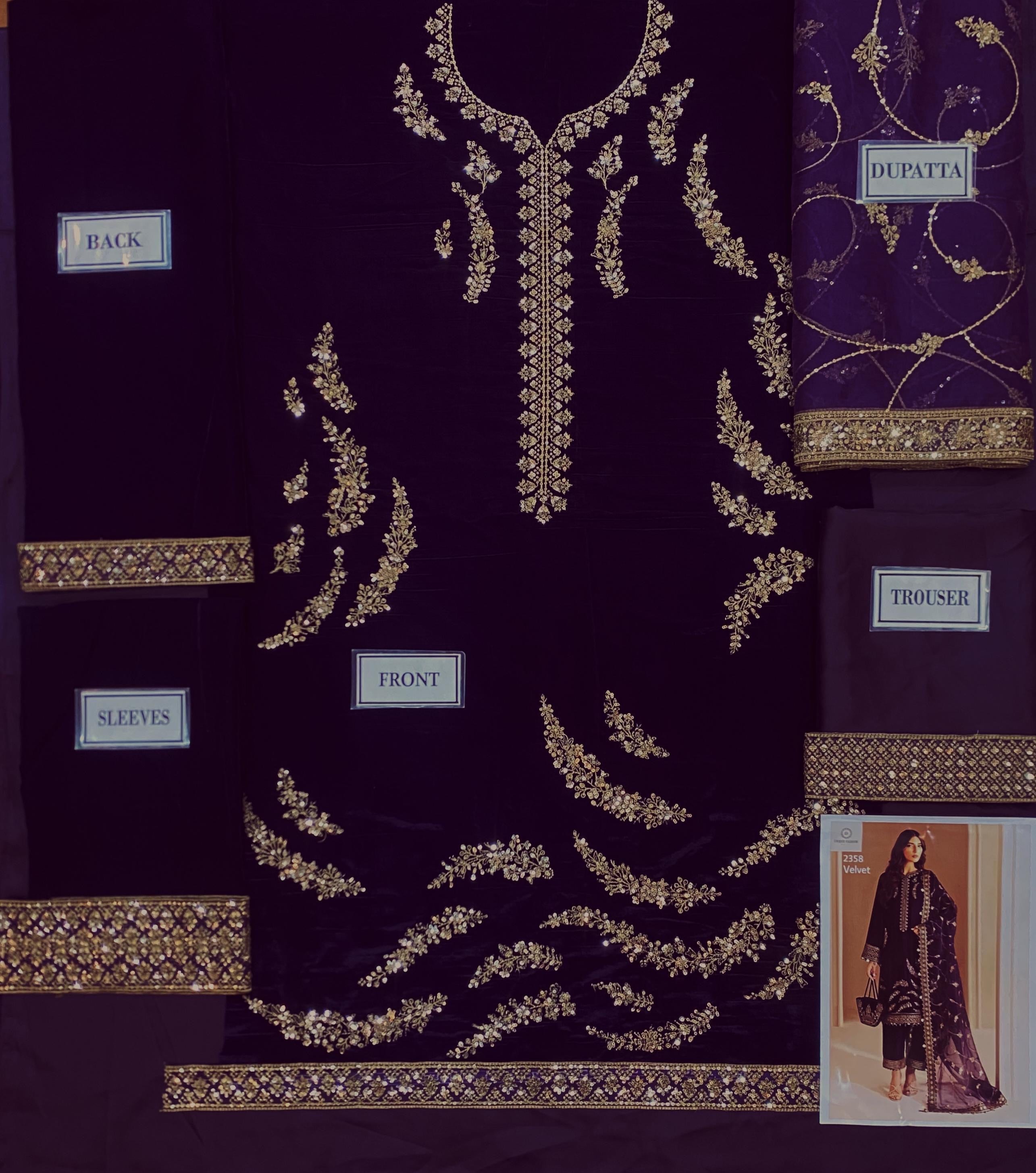 Jazmin Velvet Suit-Replica Suits-Replica Zone