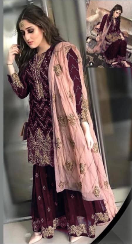 Kashees Chiffon Suit-Bridal Suits-Replica Zone