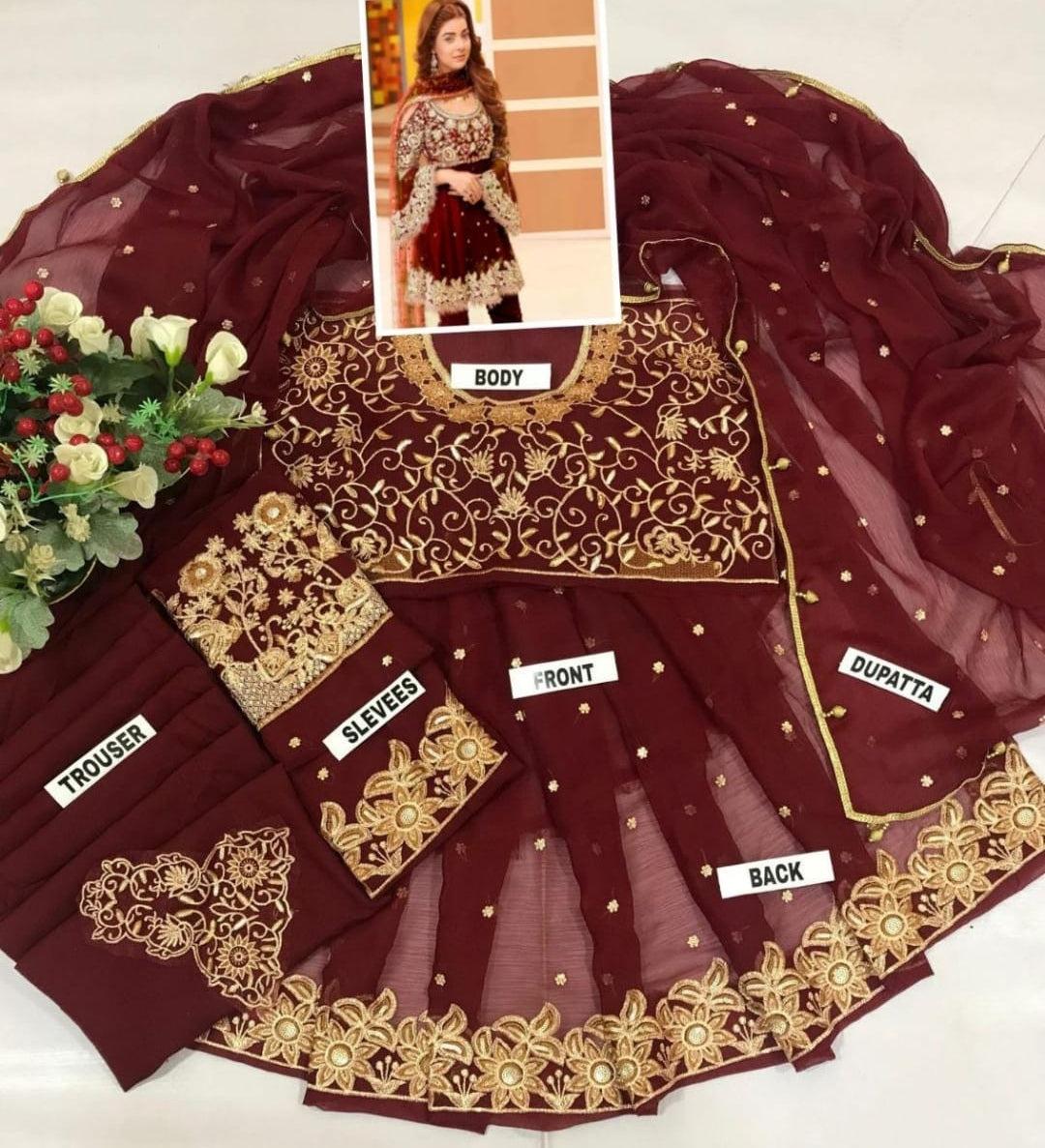 Kashee's-Maroon-Chiffon-Replica Zone