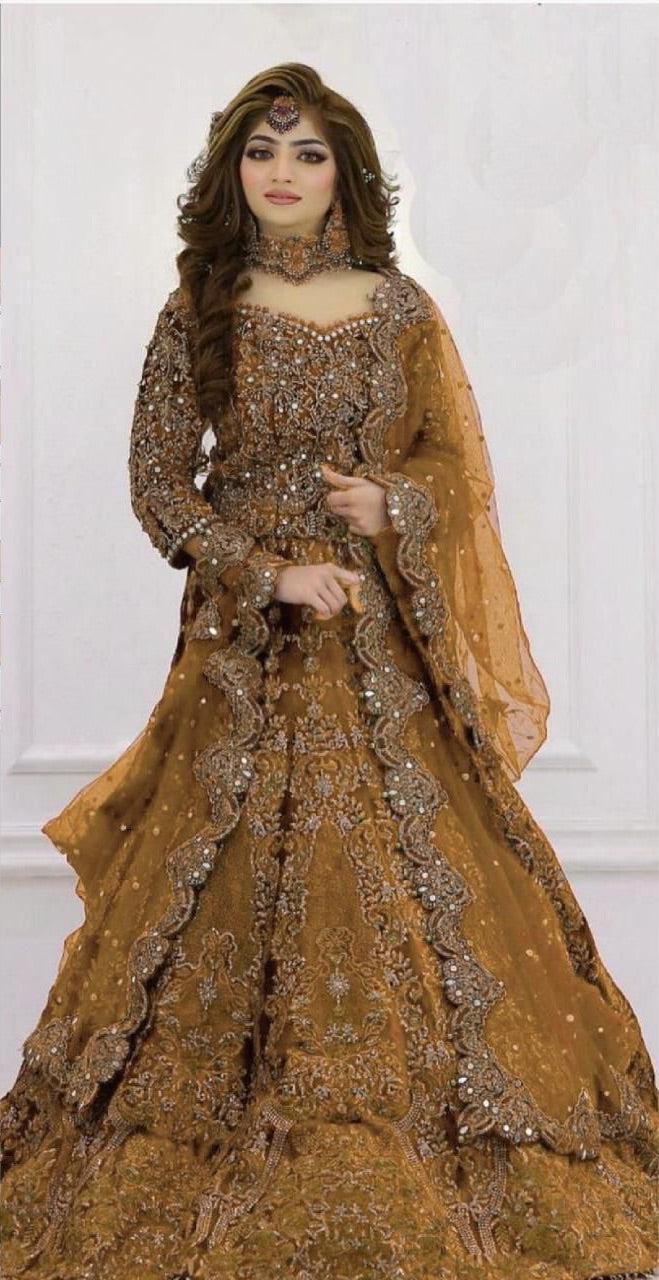 Kashees Net Bridal Suit-Bridal Suits-Replica Zone