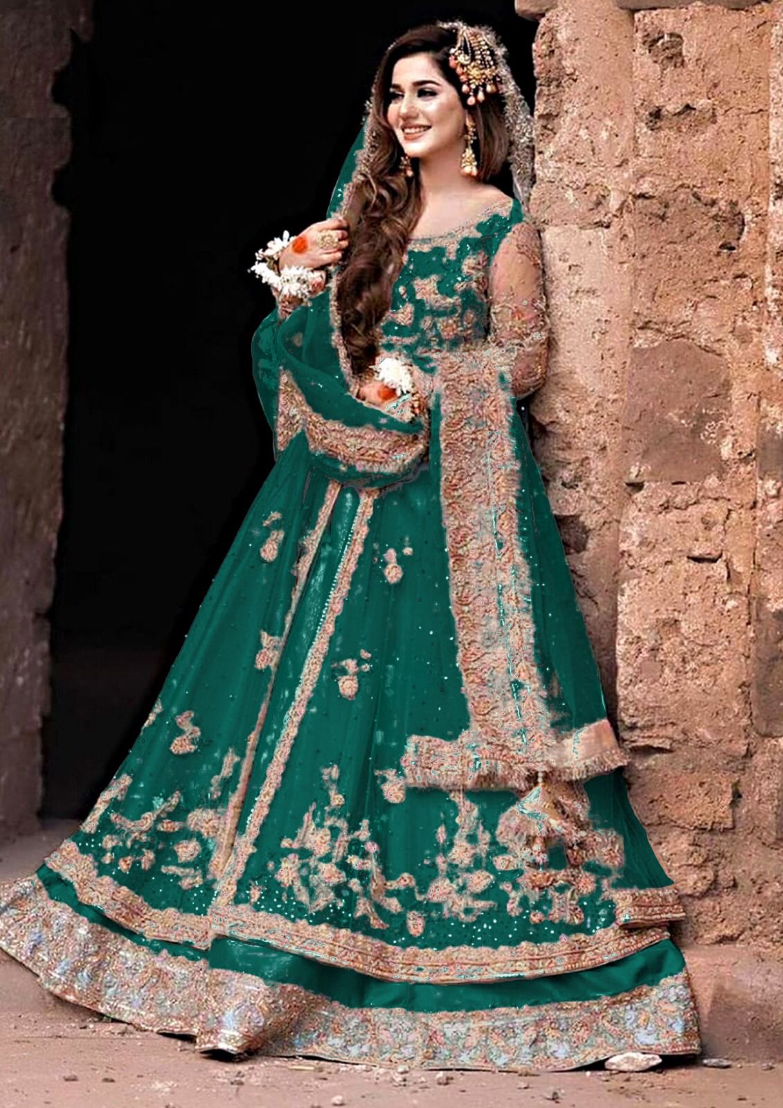 Kashees Net Bridal Suit-Bridal Suits-Replica Zone