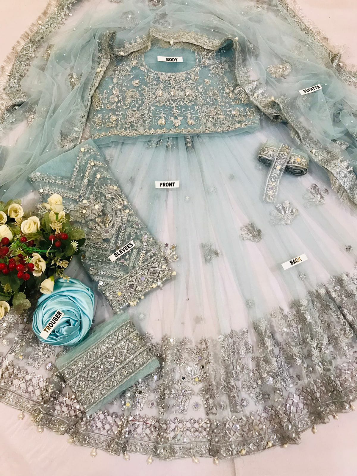 Kashees Net Bridal Suit-Bridal Suits-Replica Zone