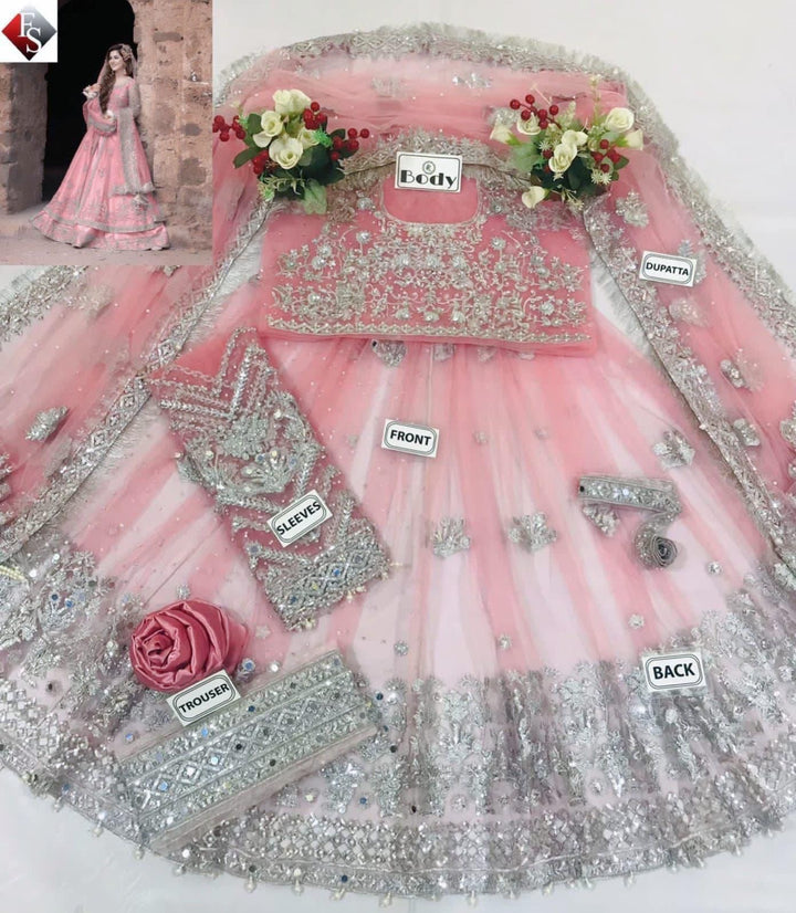 Kashees Net Maxi-Bridal Suits-Replica Zone