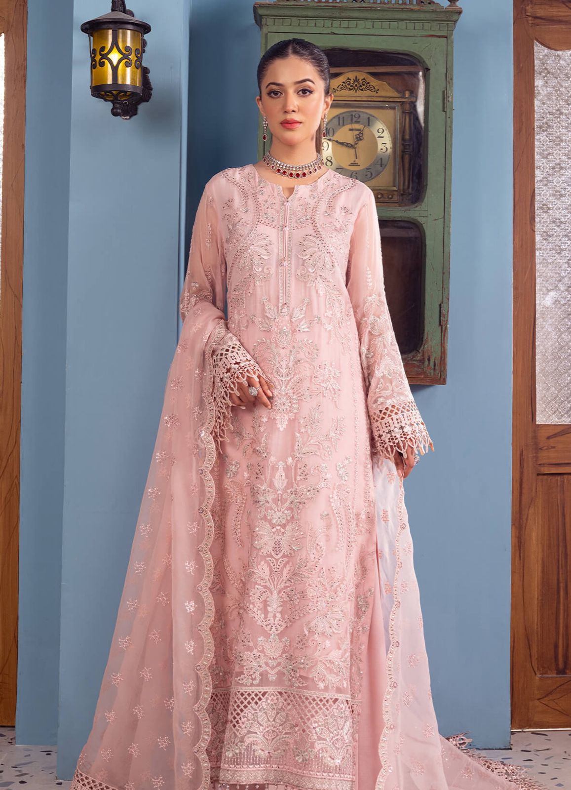 Laavish Chiffon Suit-Replica Suits-Replica Zone