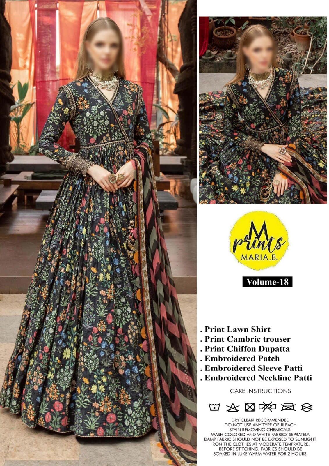 M Print Lawn Suit-Lawn Suits-Replica Zone