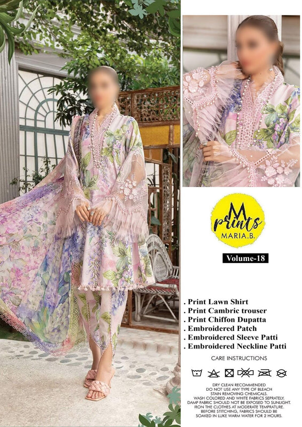 M Print Lawn Suit-Lawn Suits-Replica Zone