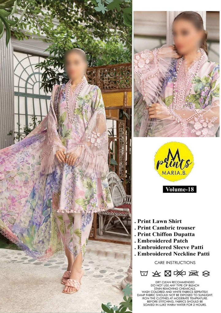 M Print Lawn Suit-Lawn Suits-Replica Zone