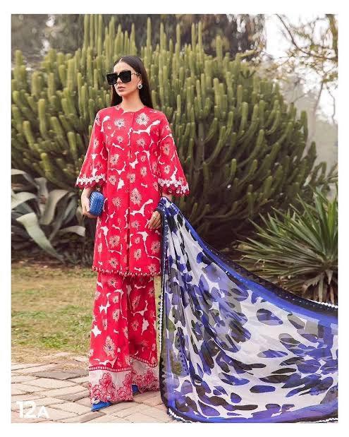 M Print Lawn Suit-Lawn Suits-Replica Zone