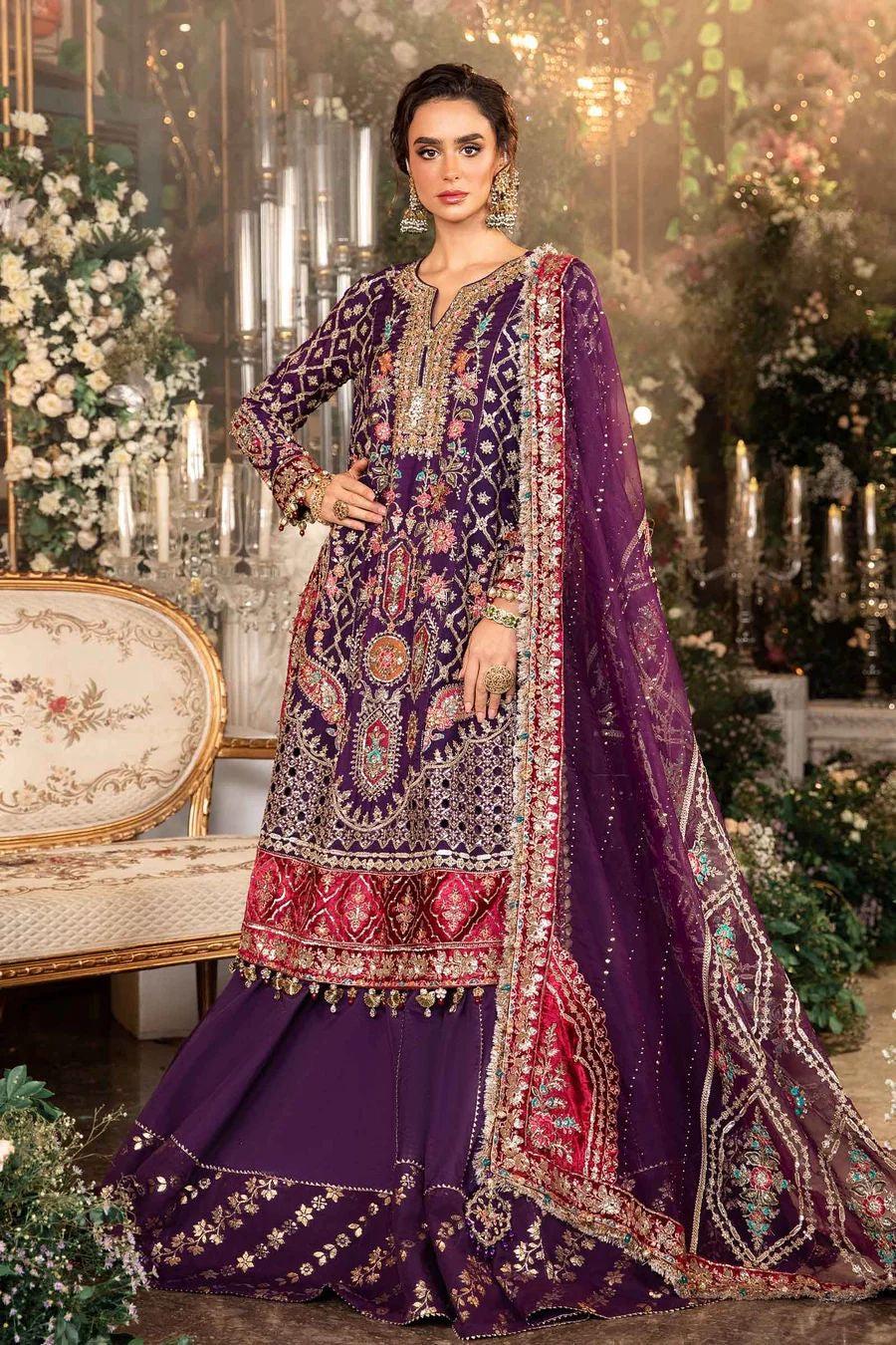 Maria B Chiffon Bridal Suit-Bridal Suits-Replica Zone