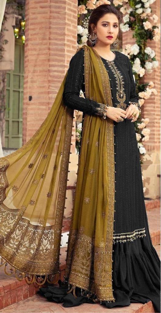 Maria B Chiffon Suit-Replica Suits-Replica Zone