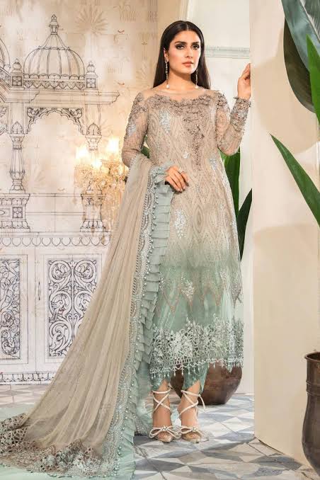 Maria B Chiffon Suit-Replica Suits-Replica Zone