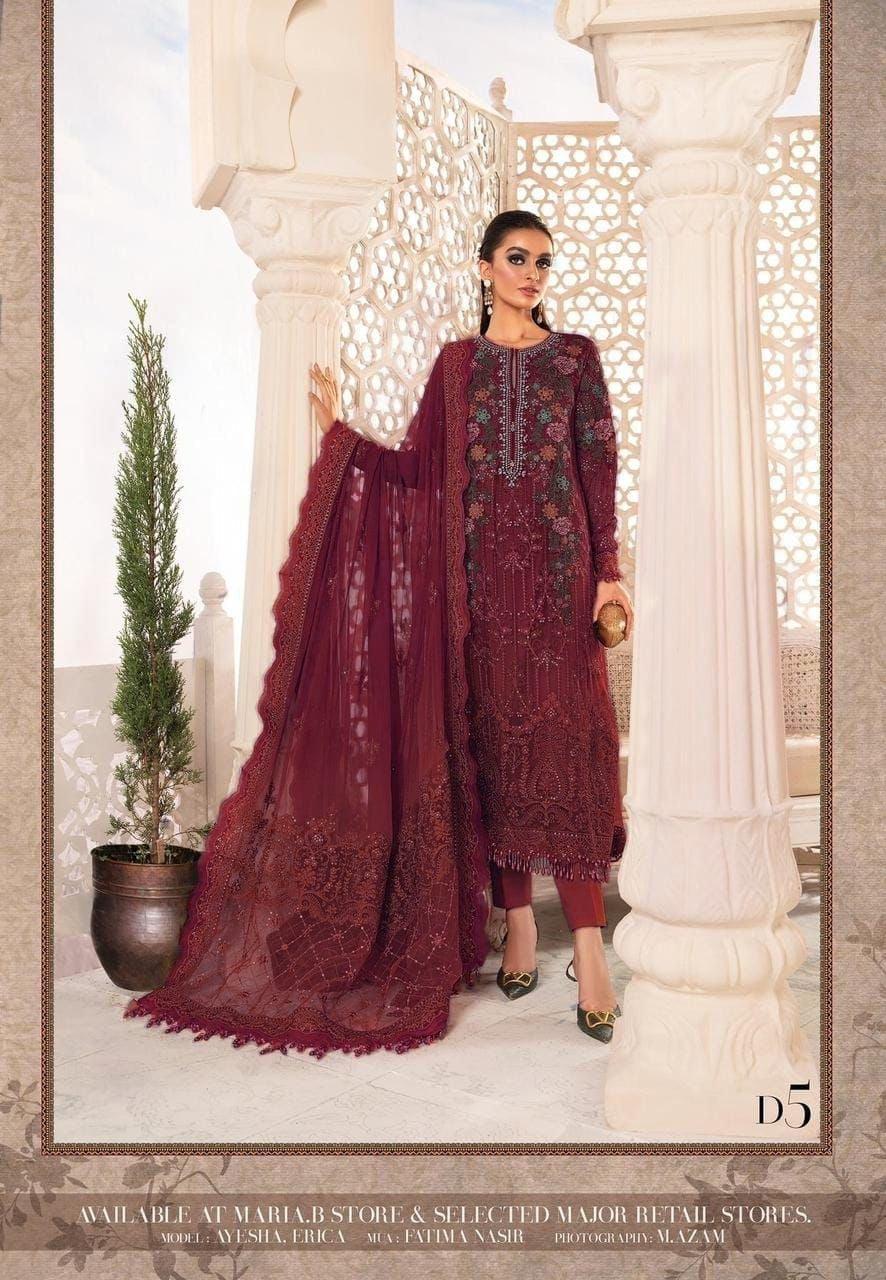 Maria B Chiffon Suit-Replica Suits-Replica Zone