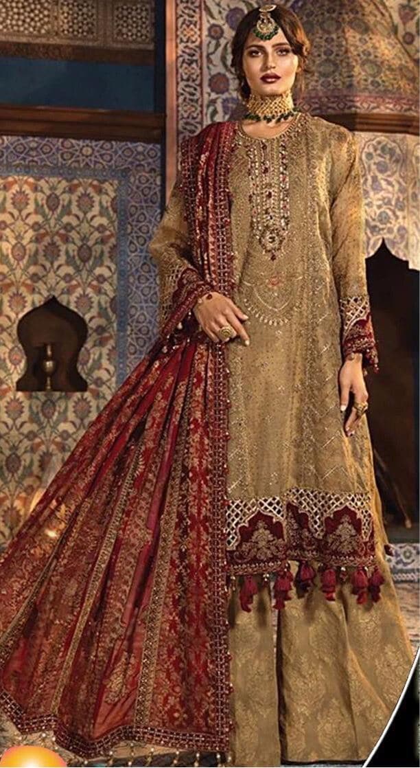 Maria B Net Bridal Suit-Bridal Suits-Replica Zone