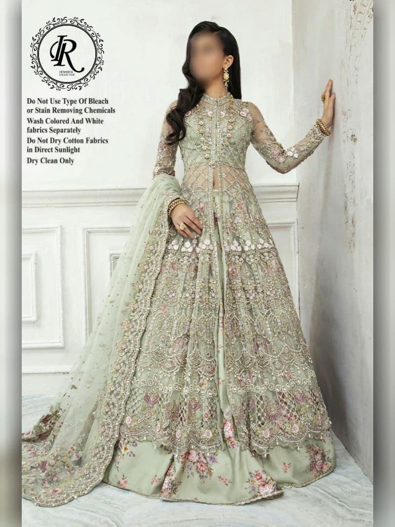 Maria B Net Bridal Suit-Bridal Suits-Replica Zone