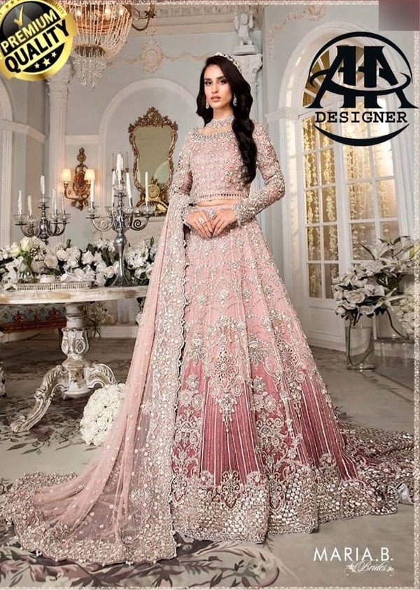 Maria B Net Bridal Suit-Bridal Suits-Replica Zone