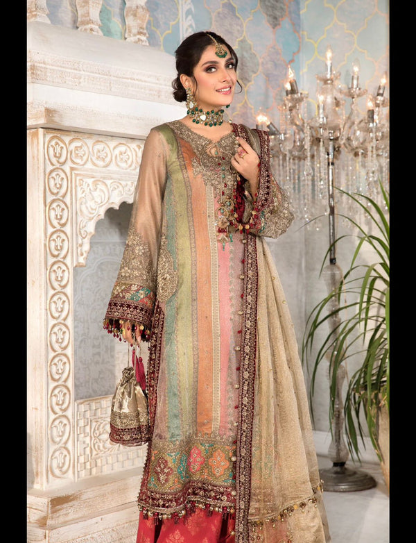 Maria B Net Bridal Suit-Bridal Suits-Replica Zone