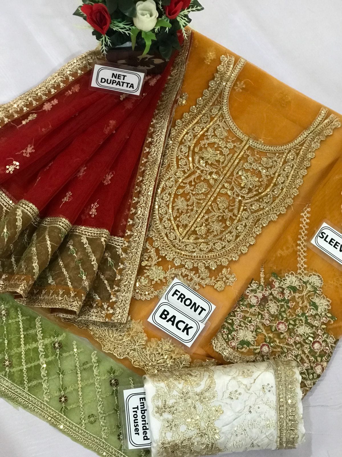 Maria B Net Gharara-Bridal Suits-Replica Zone