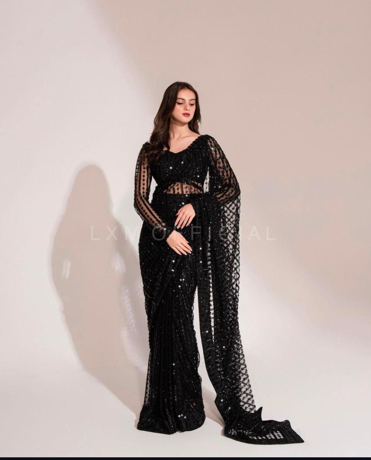 Maria B Net Saree-Bridal Suits-Replica Zone