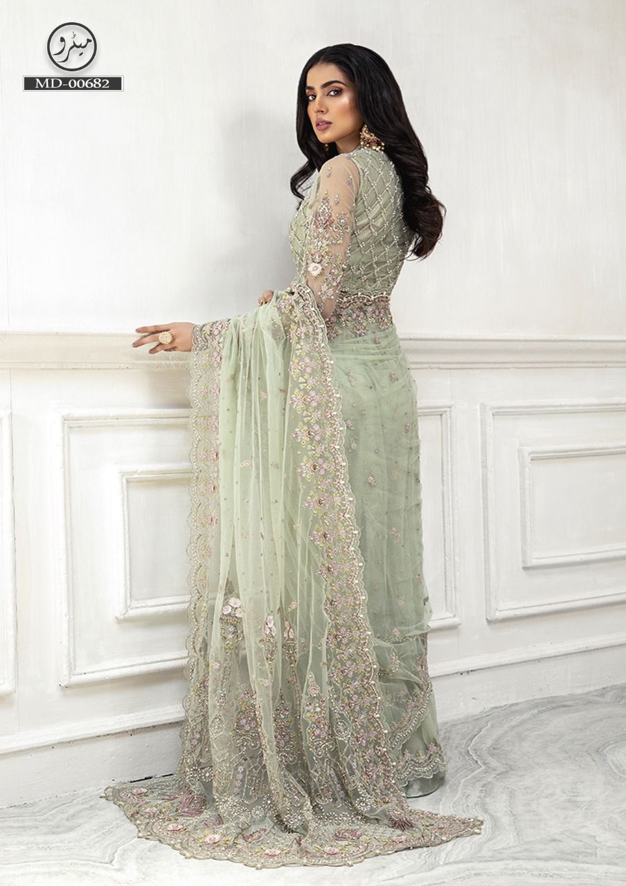 Maria B Net Saaree-Bridal Suits-Replica Zone