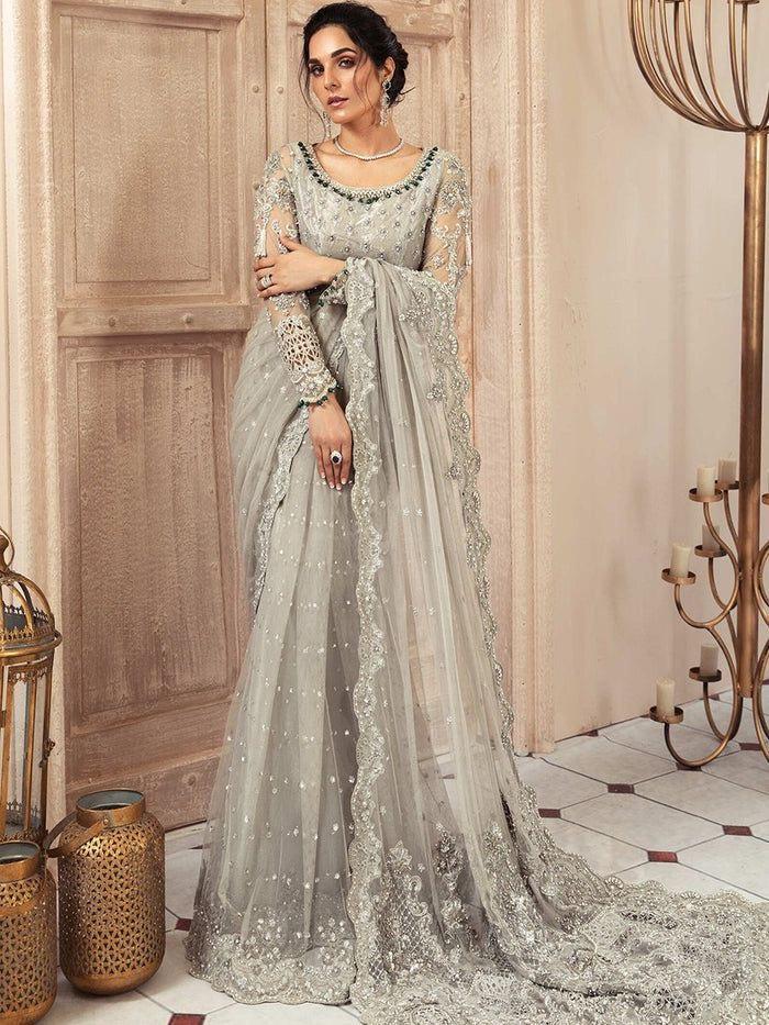 Maria B Net Saree-Bridal Suits-Replica Zone