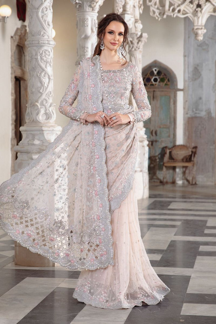 Maria B Net Saree-Bridal Suits-Replica Zone