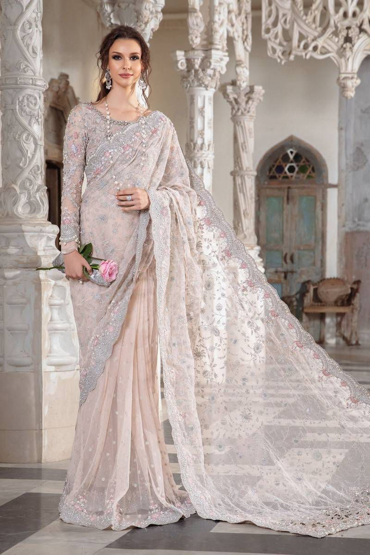 Maria B Net Saree-Bridal Suits-Replica Zone