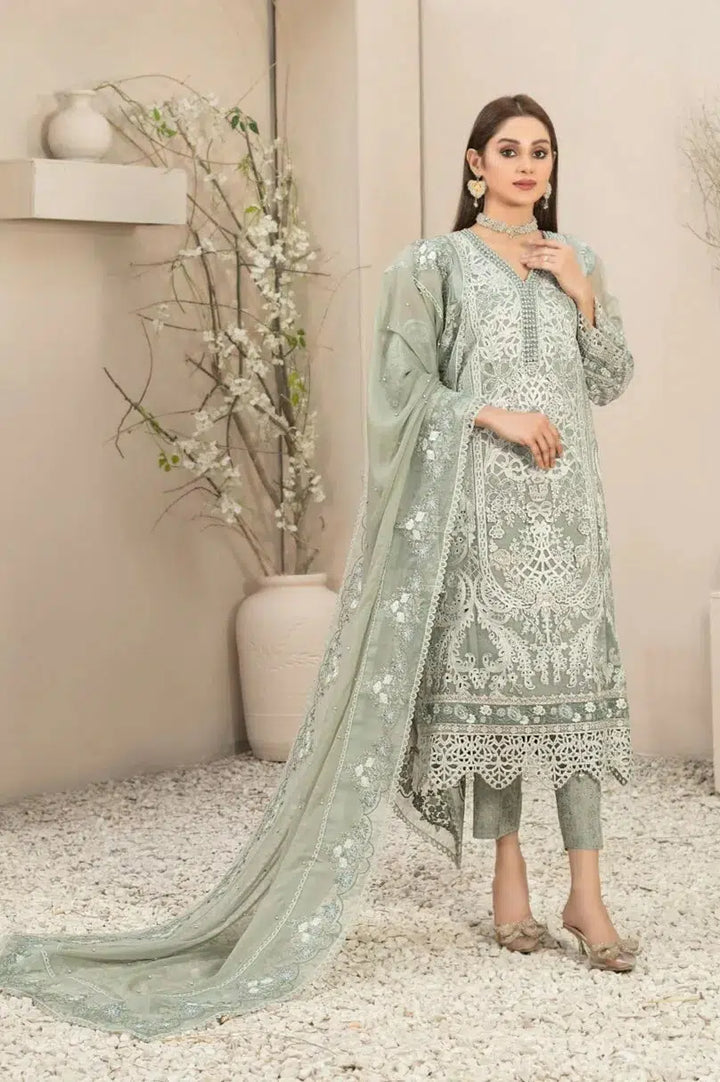 Maria B Organza Suit-Replica Suits-Replica Zone