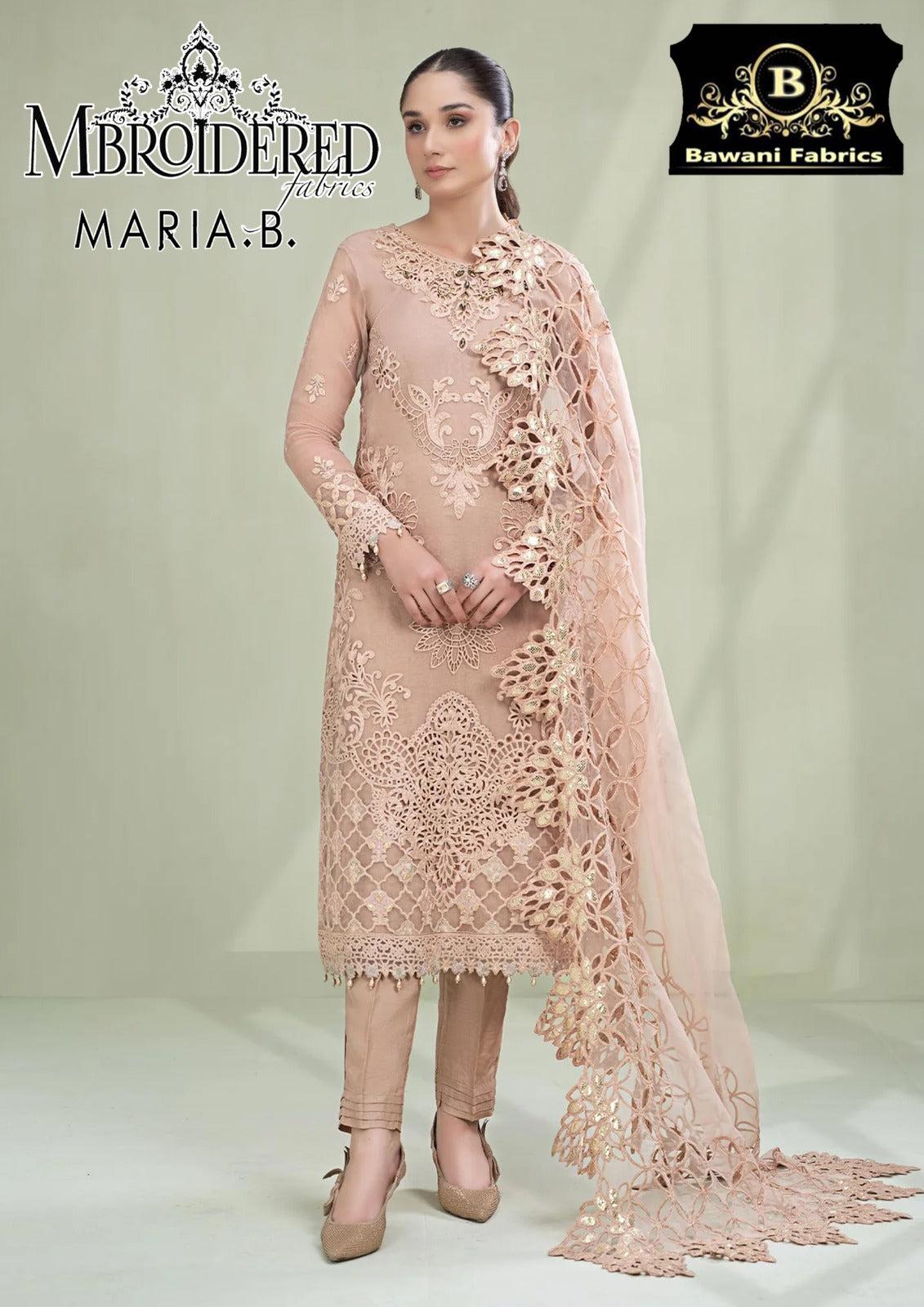 Maria B Organza Suit-Replica Suits-Replica Zone