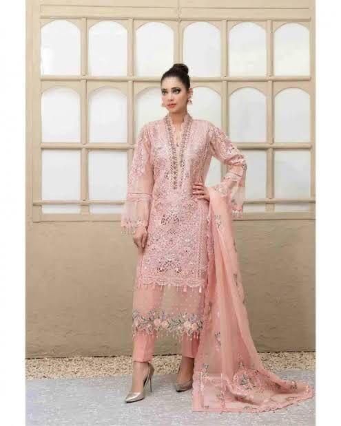 Maria B Organza Suit-Replica Suits-Replica Zone